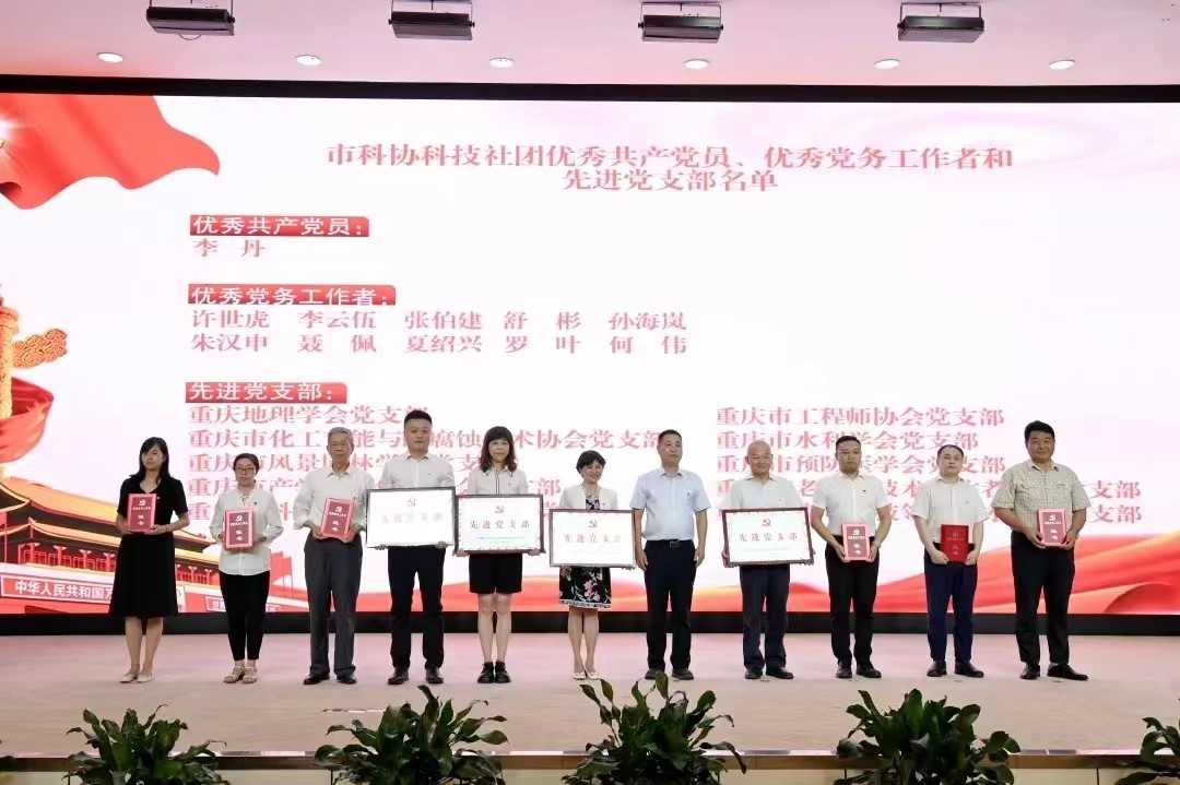 市工程师协会党支部荣获市科协系统 先进党支部荣誉称号